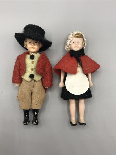 Trachten paar puppen 50er - puppen,