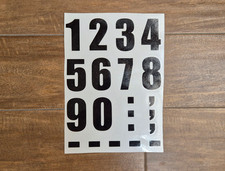 Startnummern 0-9, Zahlen Aufkleber, Hausnummern, Sticker, versch. Farben, NEU