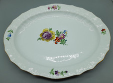 Royal Copenhagen Sächsische Blume große Servierplatte 40x32 cm 2. Wahl