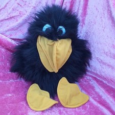 Zottel Rabe Gothic 40 cm Stofftier Plüschtier Handpuppe