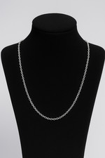 Echte Massive 925 Sterling Silber Rund Ankerkette Halskette Damen & Herren 1mm