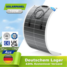 100W Flexibel Solarmodul Solarpanel 100 Watt 12V Mono Für Wohnmobil Auto Camping