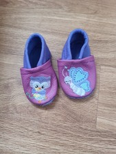 Lederpuschen Eule Schmetterling Gr 18 19 Handarbeit