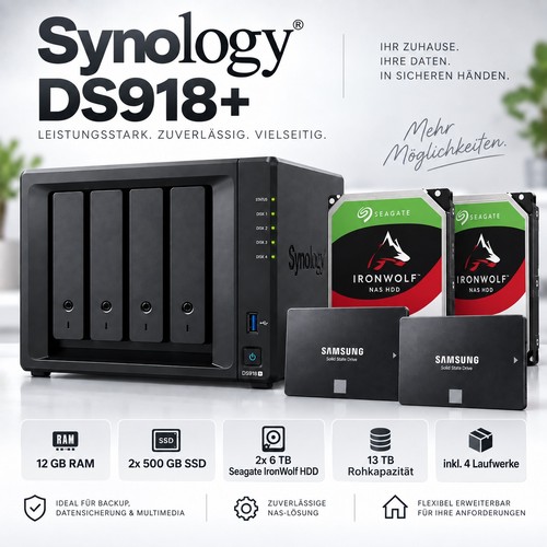 Synology ds918 nas gb ram - synology,