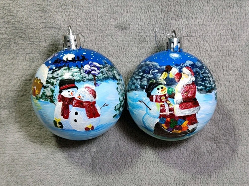 Weihnachtskugeln set bemalt - ,