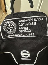 Sparco Kartoverall Thunder Gr. M Schwarz Rot