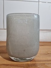 DutZ Vase Glas Oval Grau Wolke