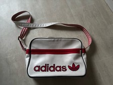 ADIDAS AC AIRLINE BAG, Tasche Weiß Rot , Umhängetasche , zwei Fächer, Retro