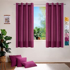 heimtexland ® Deko Vorhang Baumwolle Natur Dekoschal Ösenschal Gardine Typ849