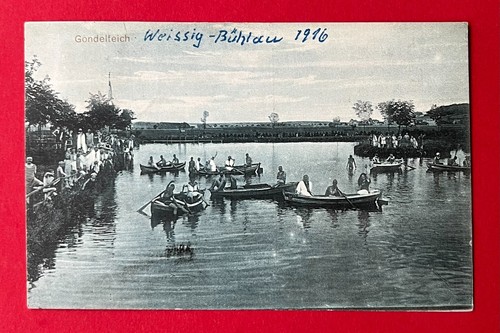 Dresden 1916 gondelteich - ak,