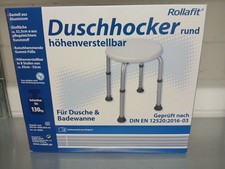 Duschhocker in weiß / Silber