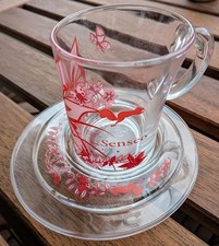 Philips Senseo Douwe Egberts Edition Tord Boontje Tasse und Untertasse Glas rot