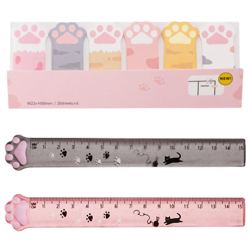 2er pack meow ruler - meow, lineal