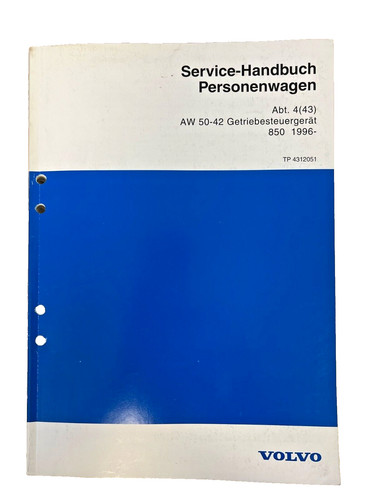 Volvo service handbuch - volvo, service-handbuch