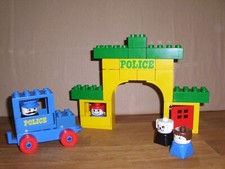 Lego Duplo Polizei 522 -1 Police Station Polizist Polizei Auto vintage 1977 rar