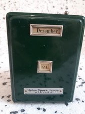 alter Ewiger Kalender Spardose Heim - Sparkalender D.R.P. Weihnachten Geburtstag