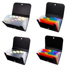 A6 Accordion Folder Multi-layer File for Case Button Closure with Index Tab Stic