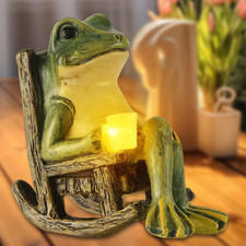 Frosch Figuren Mit Solar LED