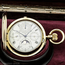 Grand Komplikation 18k Gold Savonette Taschenuhr 1905 beste englische Qualität