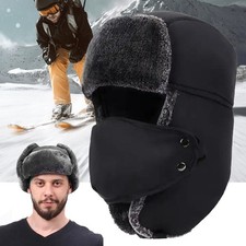 Russische Uschanka Pelzmütze Fellmütze Unisex Wintermütze Tschapka Ushanka Warm