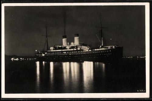 Zweischrauben motorschiff - ak, zweischrauben-motorschiff