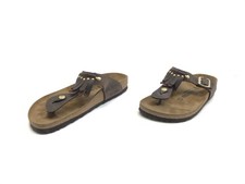 Birkenstock Herren Sandalen Sandaletten Leder Freizeit Comfort Braun Gr 43