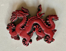Geschnitzter rotlack drache - geschnitzter,