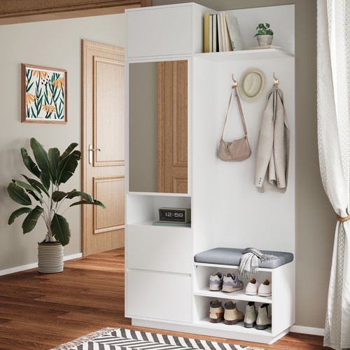 Holz flurgarderobe - holz,