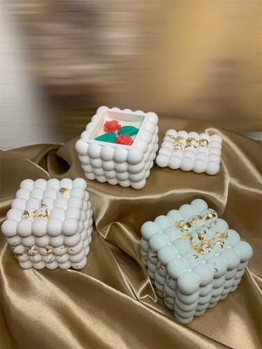 Handmade gipsschale mit - mit, kerze
