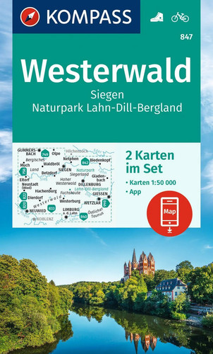 Kompass wanderkarten set - kompass, 847