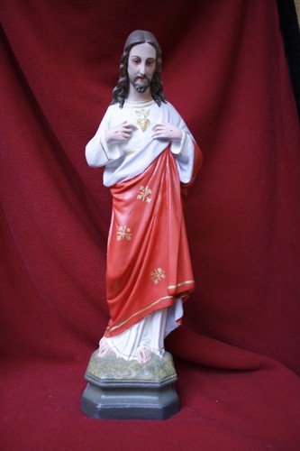 Herz jesu figur - gips,, cm