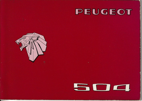 Betriebsanleitung peugeot 504 - peugeot,