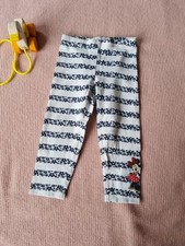 blau-weiße Leggings, Blumen