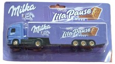 DORFNER Milka LKW Modellfahrzeug Lila Pause Nuss Modellauto