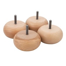 4x Holz Naturfarbe
