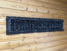 Indisches Relief - Holz Schnitzerei 