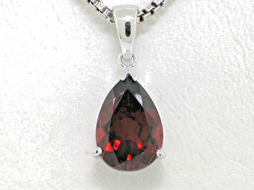 Granat anhänger 585 weißgold - anhänger,