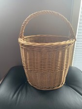 Weidenkorb mit Henkel rund, naturfarben, Höhe 30 cm Ø 33 cm ???☺️