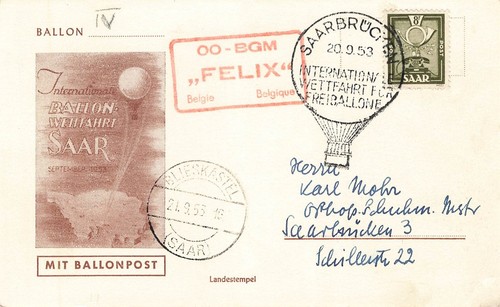 161792 ballonpost wettfahrt - ballonpost,
