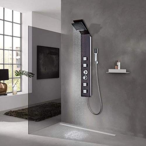 Duschpaneelsystem glas braun - duschpaneelsystem,