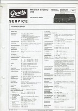 Graetz Original Service Manual für Master studio 306 3-tlg.