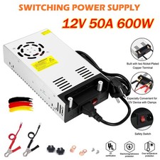 DC 12V 50A 600W Netzteil Transformator Schalternetzteil 220V Spannungswandler DE