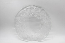 großer Glas Tortenteller Tortenplatte Blumenmuster kleine Füße Walther Glas