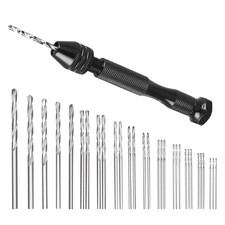31 Stück Handbohrer Set, Mini Bohrmaschine Pin Vise mit 30 Precision Micro Ha...