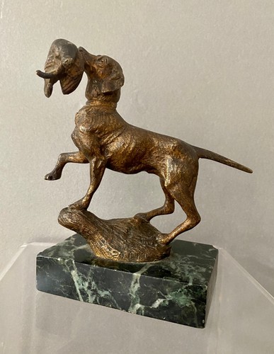 Bronzefigur bronze jagdhund - bronze,