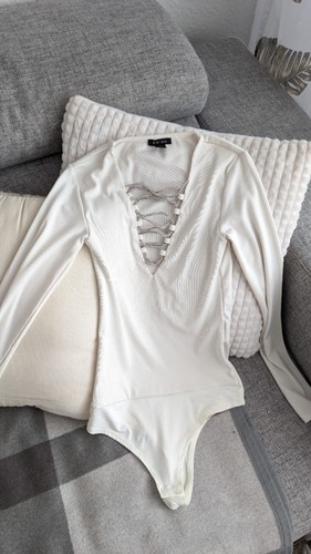 Bodysuit creme weiss mit - creme,