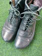 Grüne Leder Stiefelletten 39-