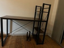 Schreibtisch mit Regalablagen 120 / 137,2 cm – Regal rechts / links montierbar