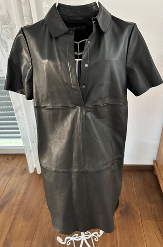 Lederkleid midi halbarm - lederkleid,