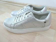 Schöne Carmela Damen Sneaker Turnschuhe, Schuhe, Silber, Nieten, Gr. 38, NEU !